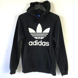 Adidas Originals sweatshirt hoodie men’s M black white trefoil logo